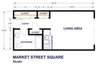 Medium Studio Standard 309 floor plan